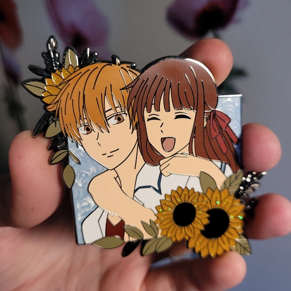 3" Fruits Basket Enamel Pin - Picture 2 of 3